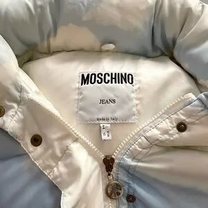 Moschino Jackets Coats Vintage Moschino Cloud Sky Print Down